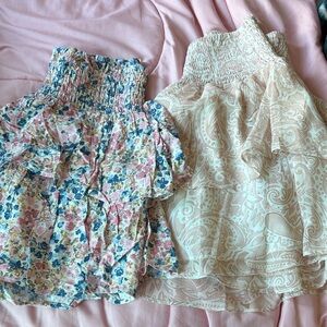 Express Floral and Paisley Mini Skirts